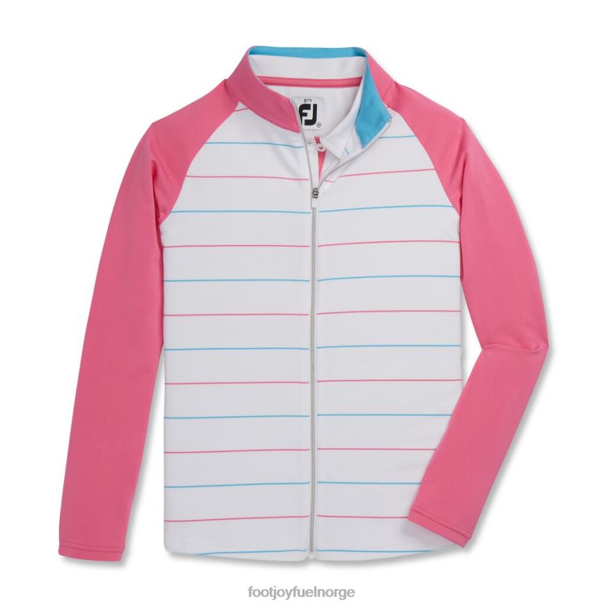 full glidelås stripe mellomlag junior jente hvit-glødende rosa-akva R6P2F2236 hvit-glødende rosa-akva Footjoy