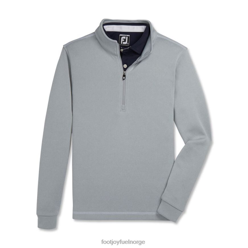 gråmelert halvglidelås kontrastsøm mid-layer junior R6P2F2230 gråmelert Footjoy