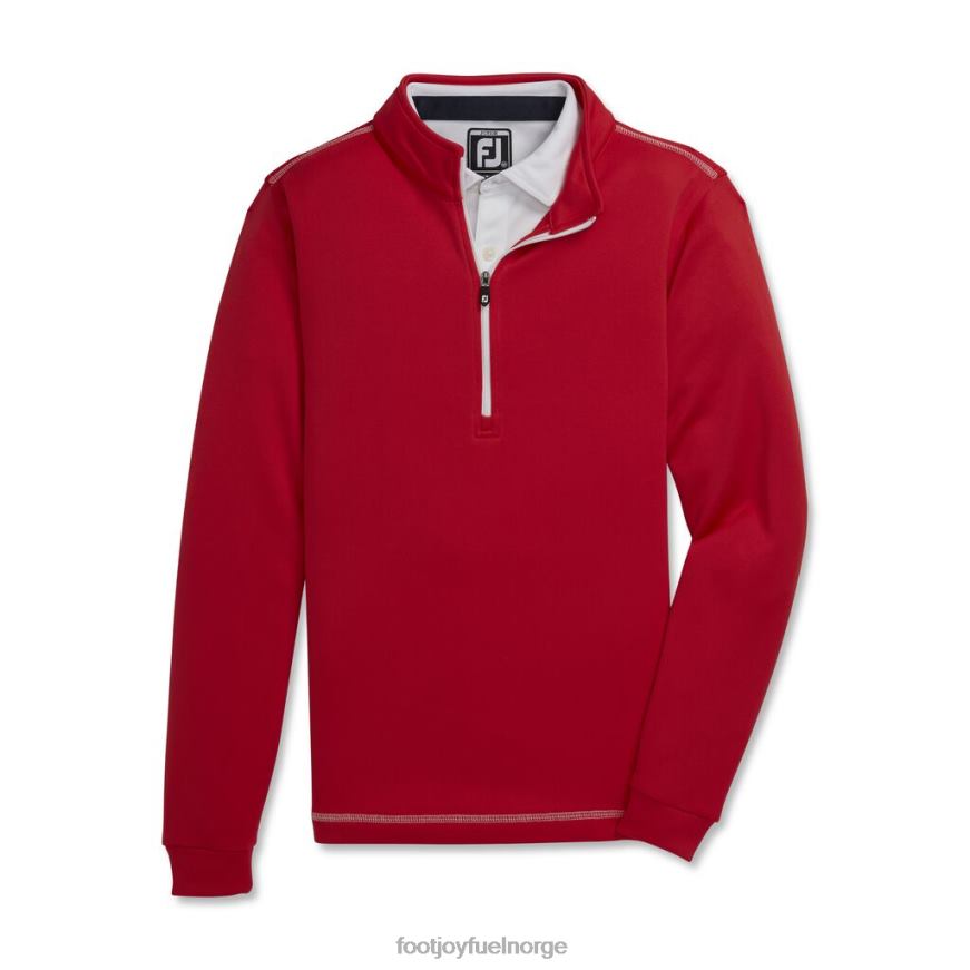 rød halvglidelås kontrastsøm mid-layer junior R6P2F2228 rød Footjoy