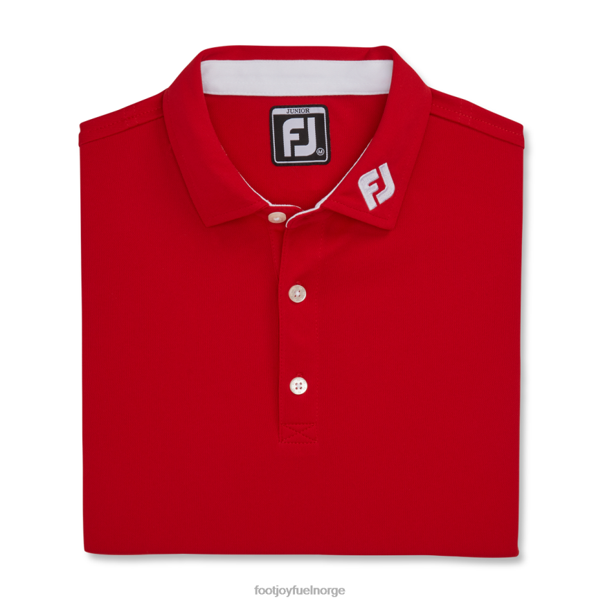 rød solid pique self krage junior - fj tur krage R6P2F2223 rød Footjoy