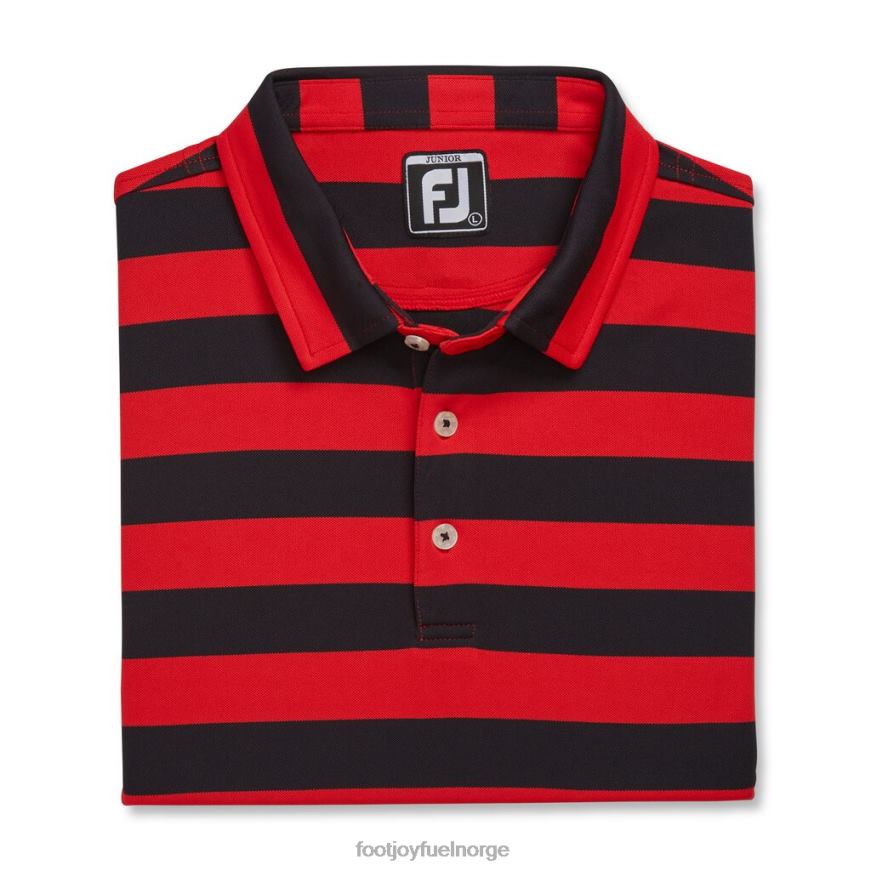 rugby stripe pique junior rød-marine R6P2F2215 rød-marine Footjoy