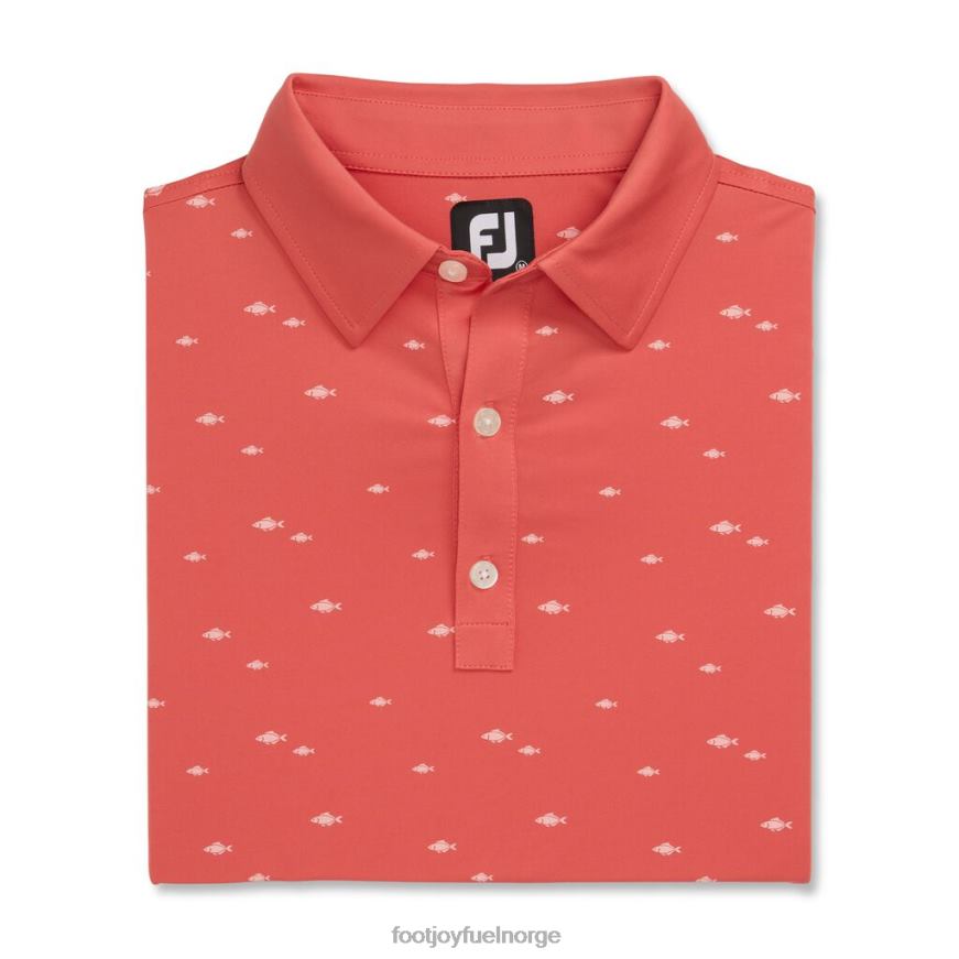 fiskeskole print lisle selv krage-forrige sesong stil koraller R6P2F2846 korall Footjoy