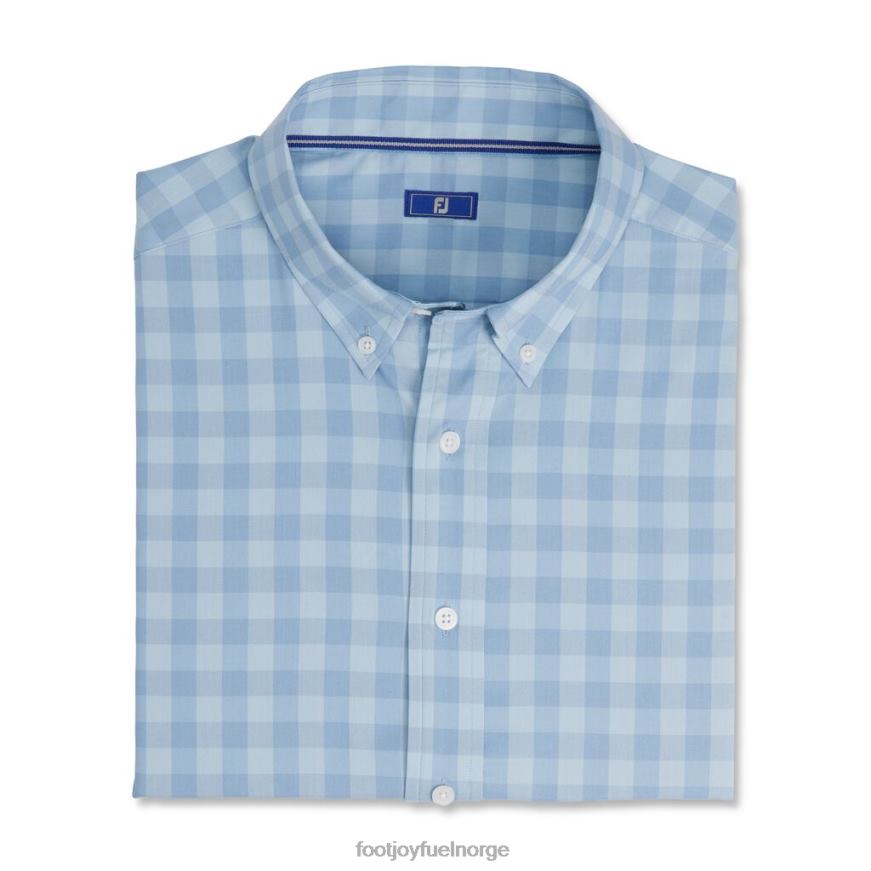 gingham stretch bomull i forrige sesong stil mist-wedgewood R6P2F2314 tåke-kileved Footjoy