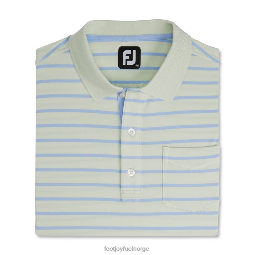 nautisk stripe lisle selv krage-forrige sesong stil mint-sky R6P2F2877 mynte-himmel Footjoy