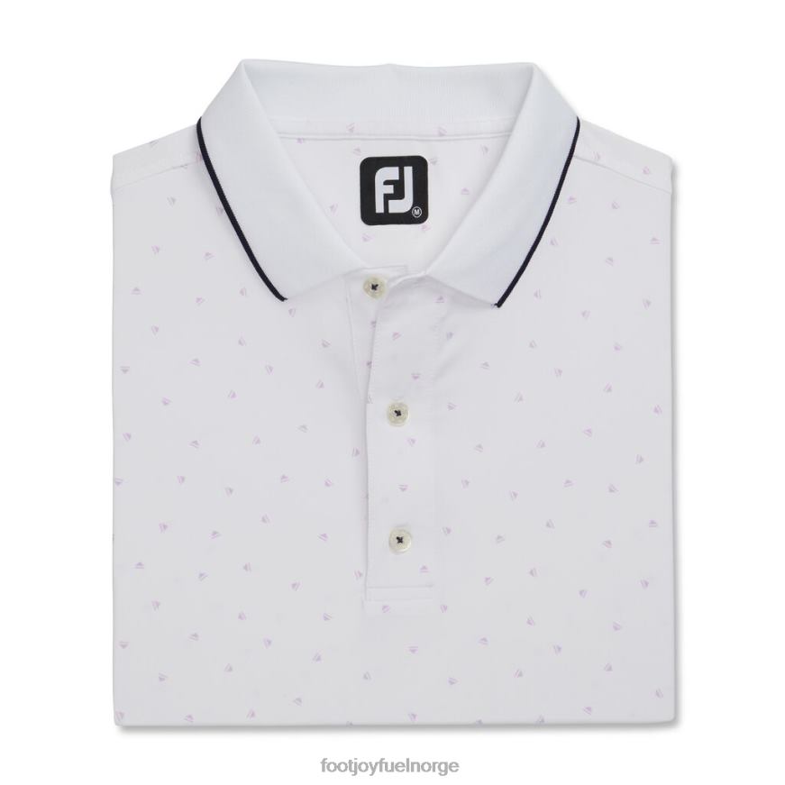 push play print lisle strikket krage-forrige sesong stil hvit-lavendel R6P2F2842 hvit-lavendel Footjoy