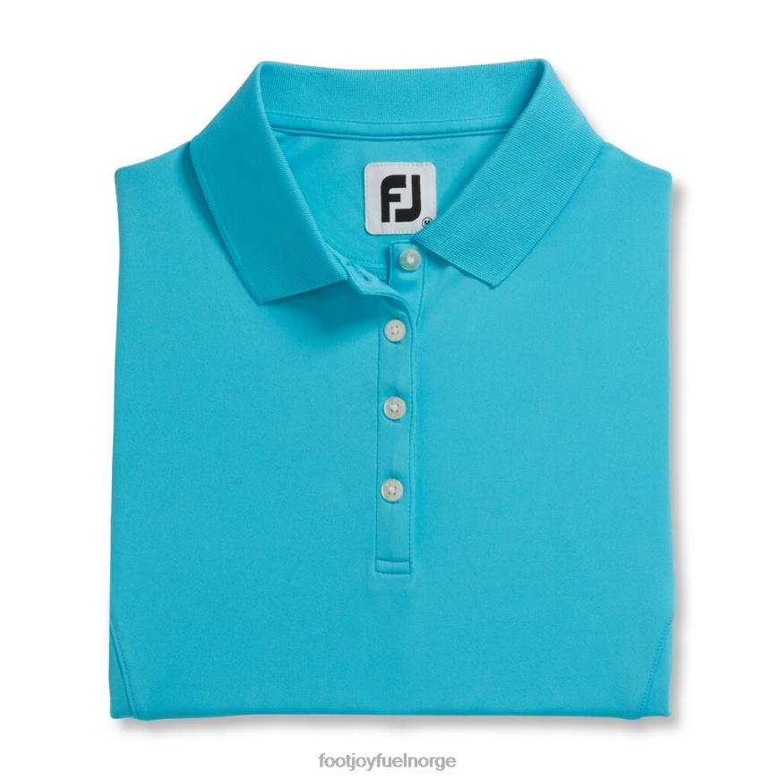 aqua prodry interlock skjorte strikket krage kvinner R6P2F2935 aqua Footjoy