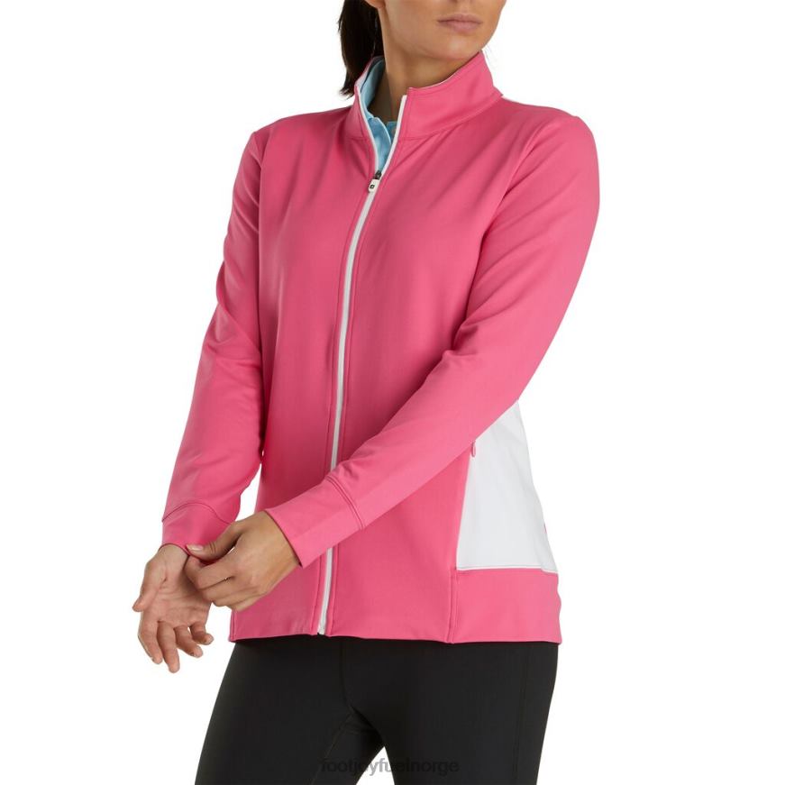 panellomme med full glidelås mellomlag for kvinner varm rosa-hvit R6P2F2486 varm rosa-hvit Footjoy