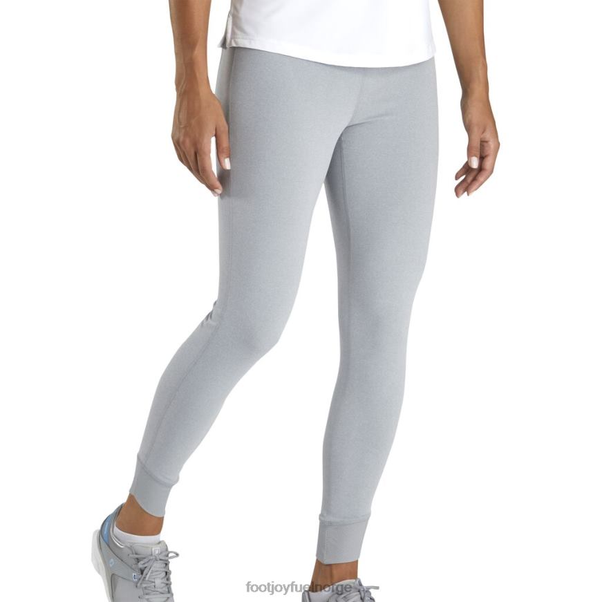 gråmelert ankellengde ribbeblokk leggings kvinner R6P2F2454 gråmelert Footjoy