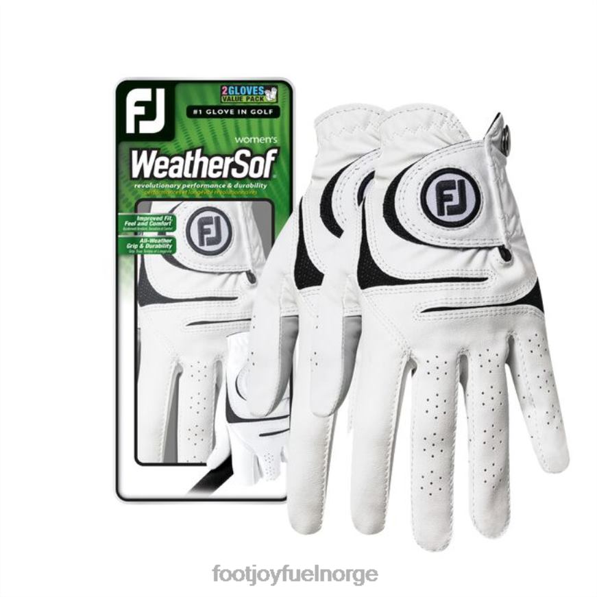 hvitt vær av 2-pack kvinner R6P2F1499 hvit Footjoy