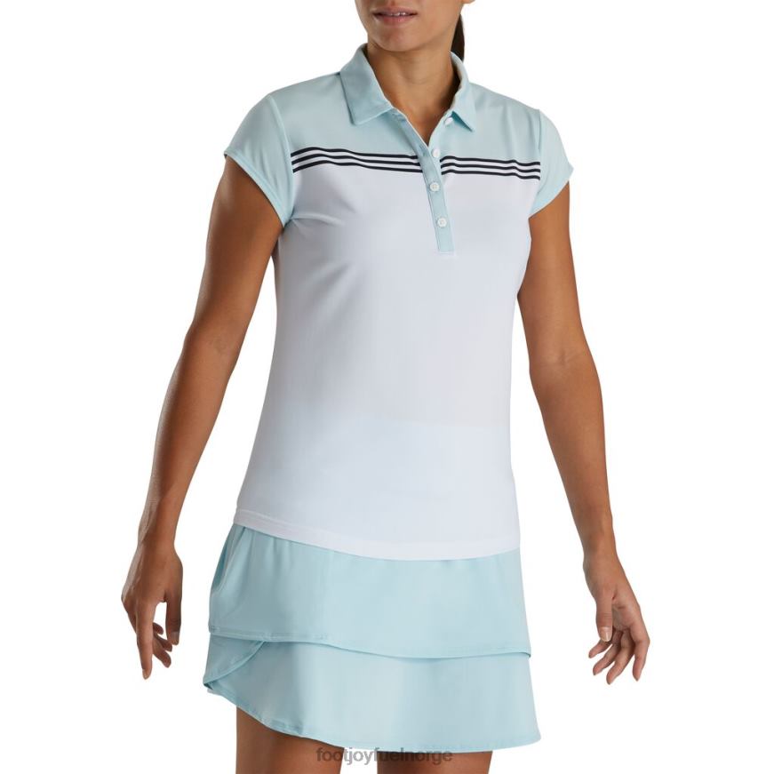 cap sleeve color block kvinner hvit-himmel R6P2F2386 hvit himmel Footjoy