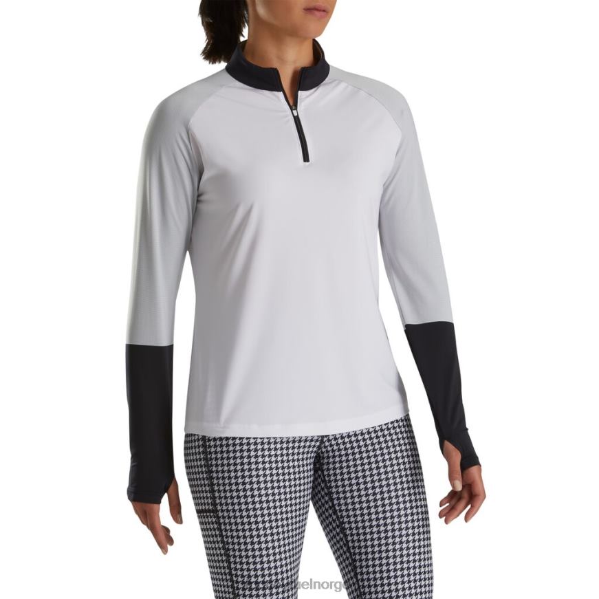 hvit-grå-svart micro stripe solbeskyttelsesskjorte dame R6P2F2363 hvit-grå-svart Footjoy