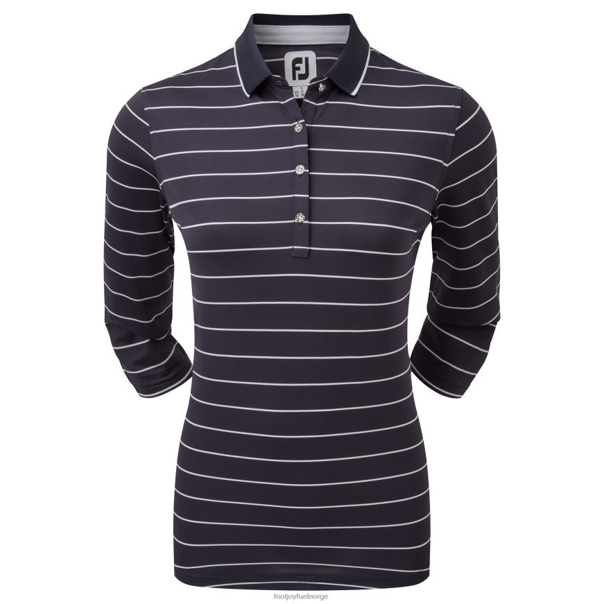 marine 3-4 ermer nålestripe piké R6P2F1397 marinen Footjoy