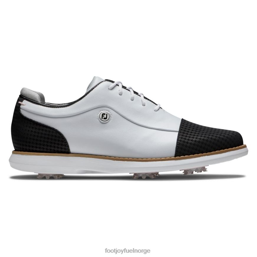 tradisjoner cap toe kvinner hvit-svart R6P2F1943 hvit svart Footjoy