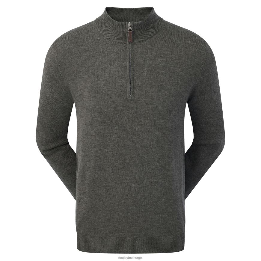 ullblanding med halv glidelås pullover lyngkull R6P2F1099 lyngkull Footjoy