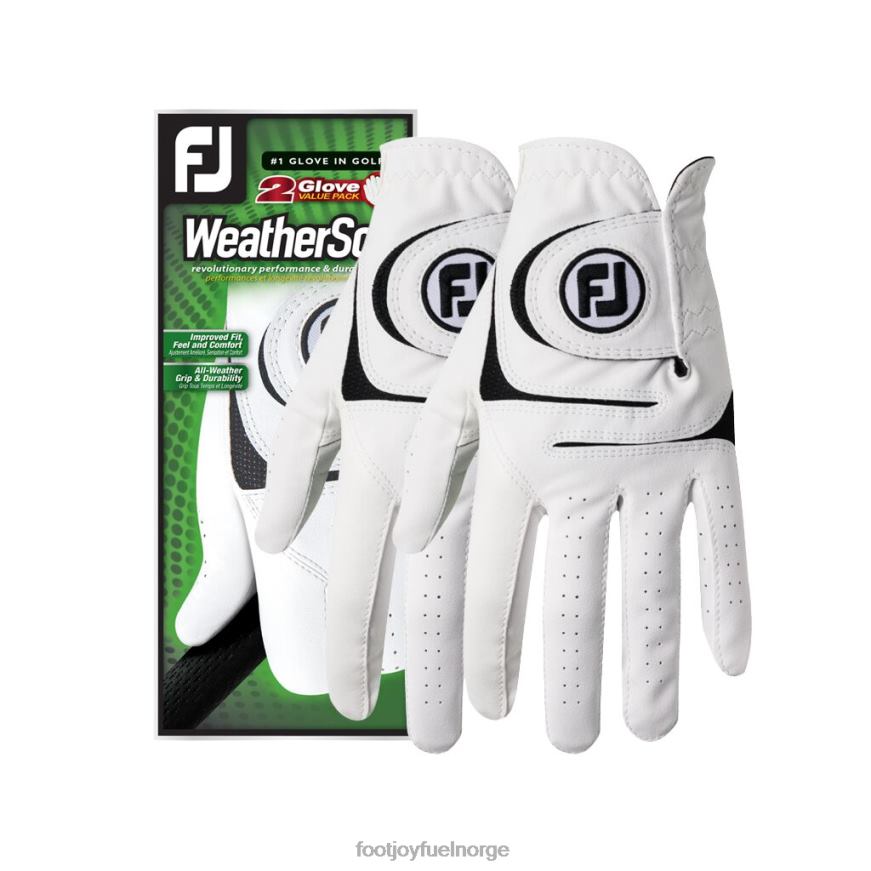 værmyk 2-pakning hvit R6P2F2813 hvit Footjoy