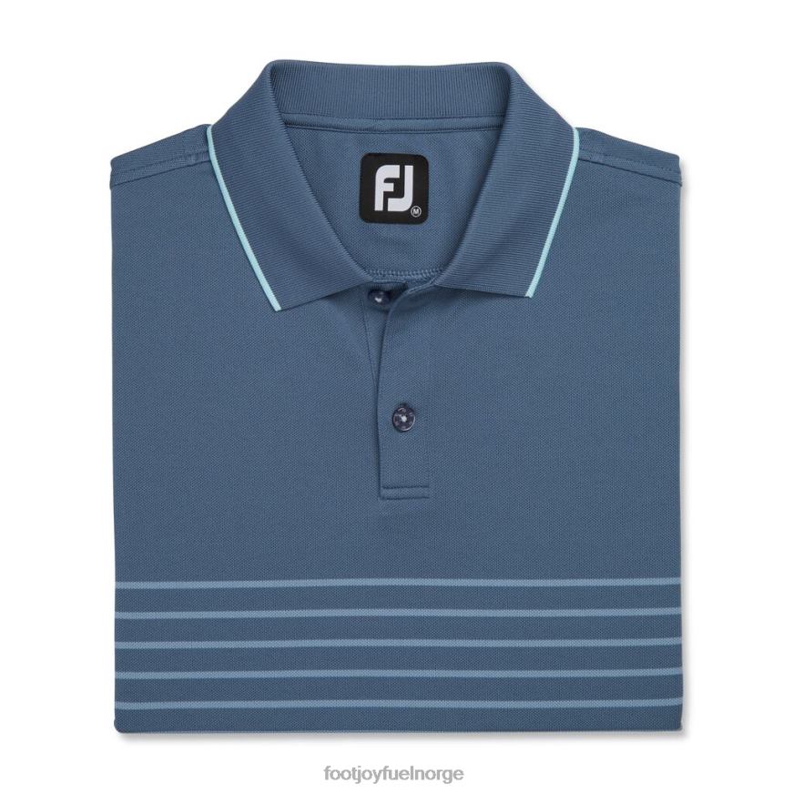 bluestone-denim breton stripe stretch pique strikket krage R6P2F1765 blåstein-denim Footjoy