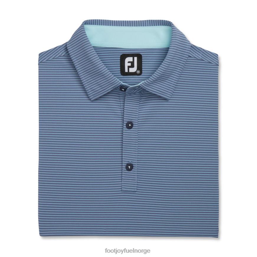 bluestone-denim feeder stripe mix stretch pique self krage R6P2F1767 blåstein-denim Footjoy