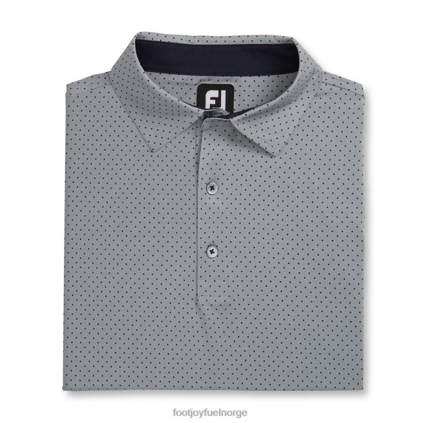 gråmelert stretch lisle dot print selvkrage R6P2F1837 gråmelert Footjoy