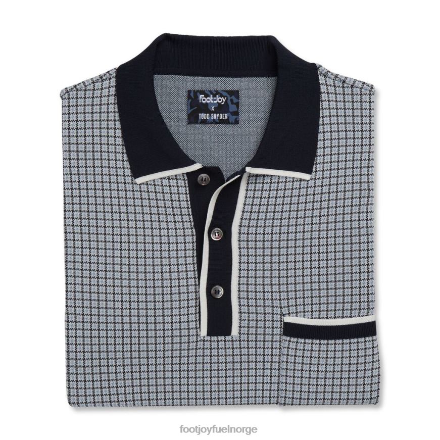 houndstooth genser strikket polo hvit-marine R6P2F2677 hvit-marine Footjoy