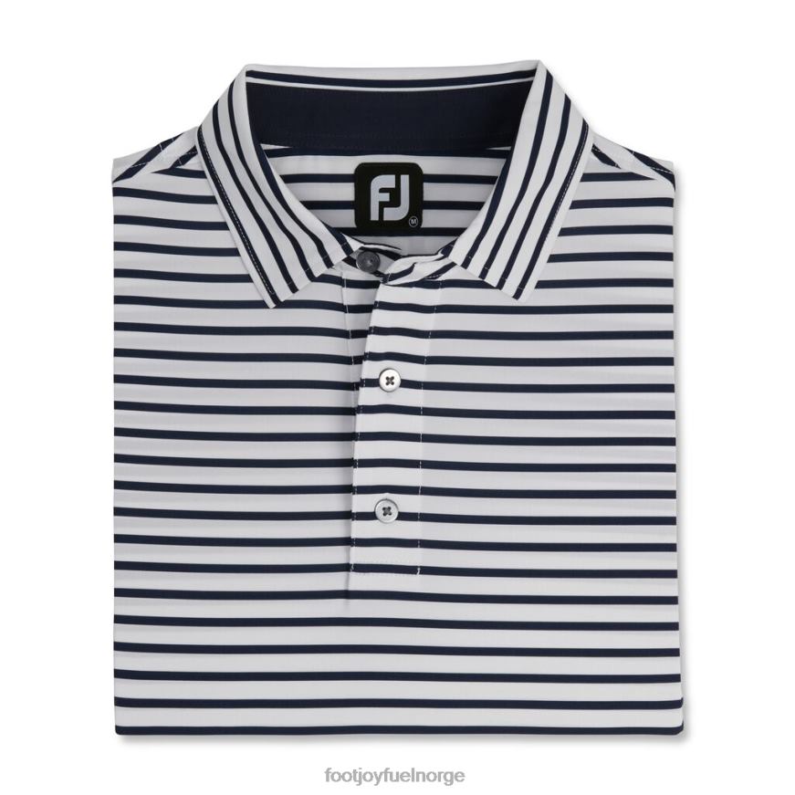 hvit-marine lisle 2 farge stripe selv krage R6P2F1923 hvit-marine Footjoy