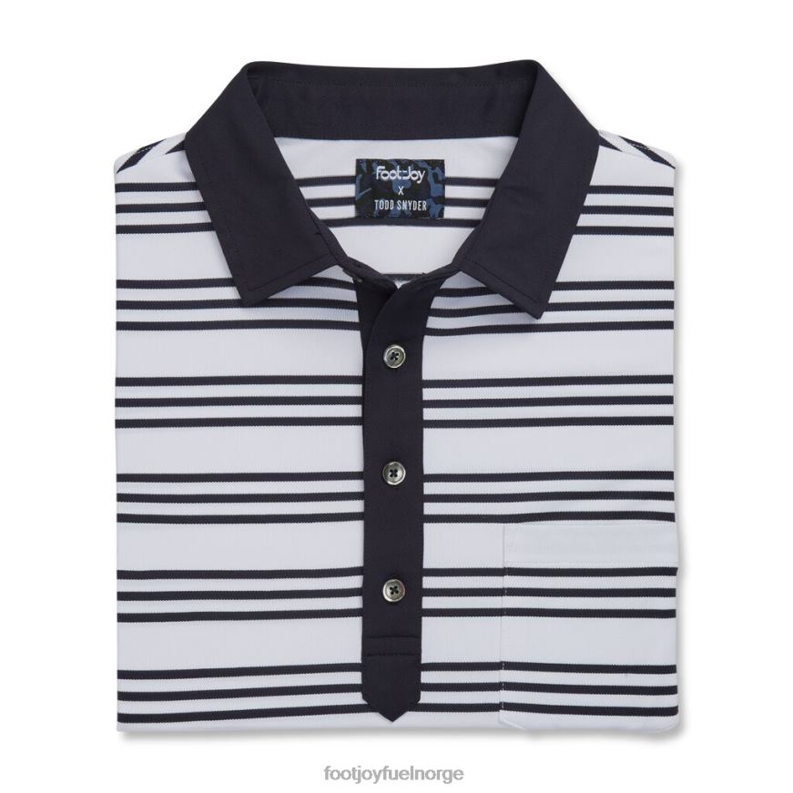 hvit-marine stripe piké stripe polo R6P2F2685 hvit-marine stripe Footjoy