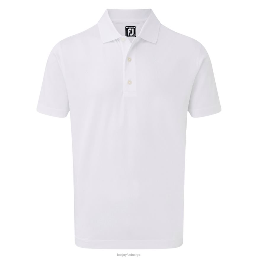 hvit stretch pique solid ribbestrikket krage R6P2F966 hvit Footjoy