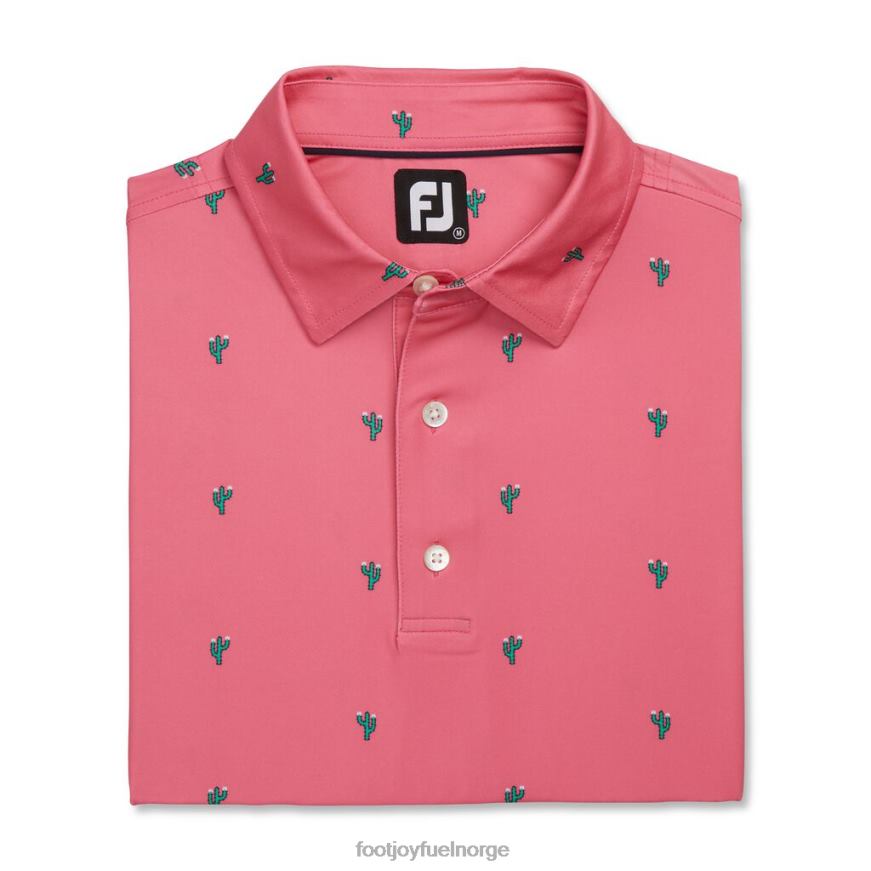 kaktus print lisle self krage vannmelon R6P2F1747 vannmelon Footjoy