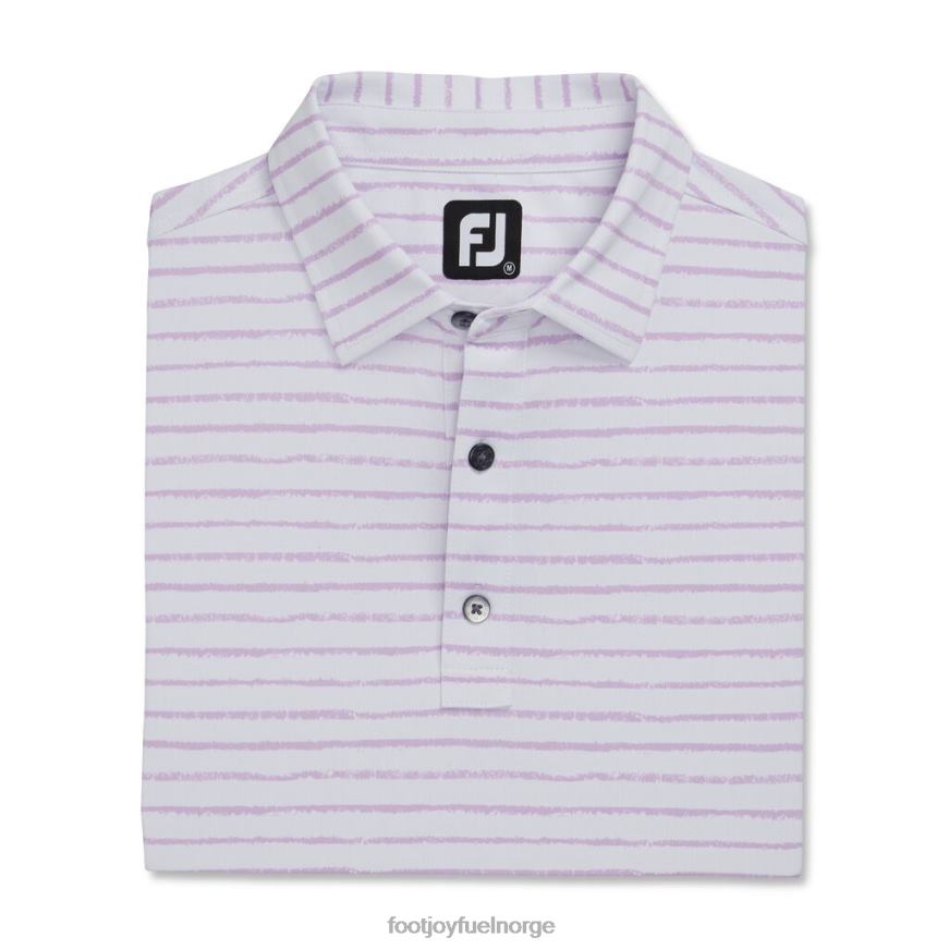 krittlinjetrykk stretch pique selvkrage hvit-lavendel R6P2F1823 hvit-lavendel Footjoy