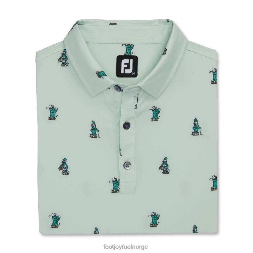 mint kaktus print lisle self krage R6P2F2696 mynte Footjoy