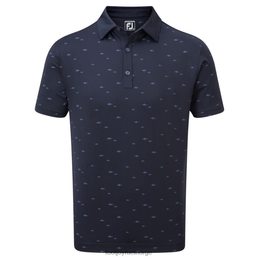 navy school of fish print lisle R6P2F116 marinen Footjoy