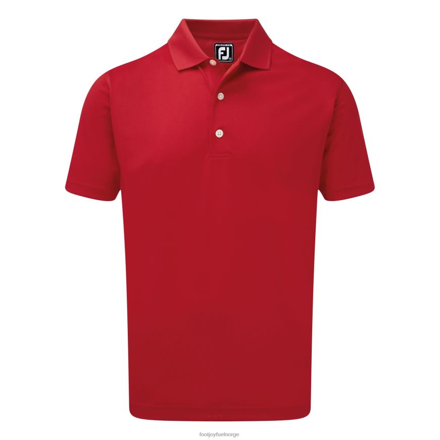 rød stretch pique solid ribbestrikket krage R6P2F156 rød Footjoy