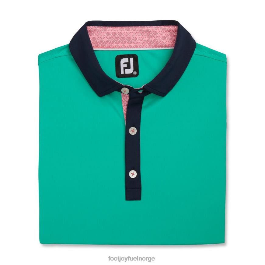 solid spiralprint trim lisle self krage sjøgrønn R6P2F1750 sjøgrønn Footjoy