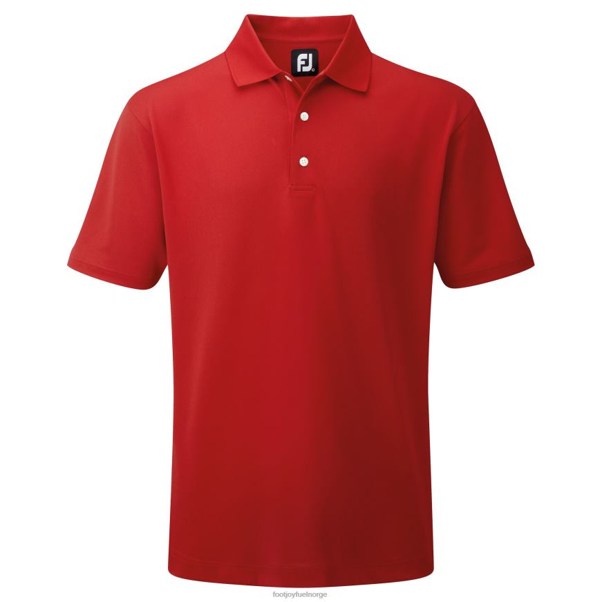 stretch pique solid strikket krage rød R6P2F975 rød Footjoy