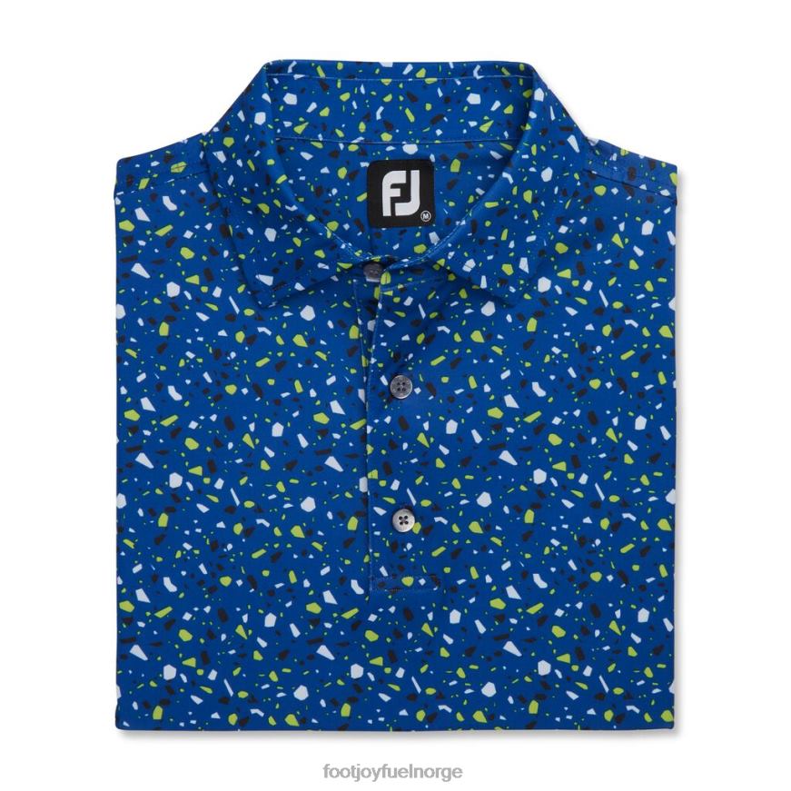 terrazzo print lisle self collar ocean R6P2F1760 hav Footjoy