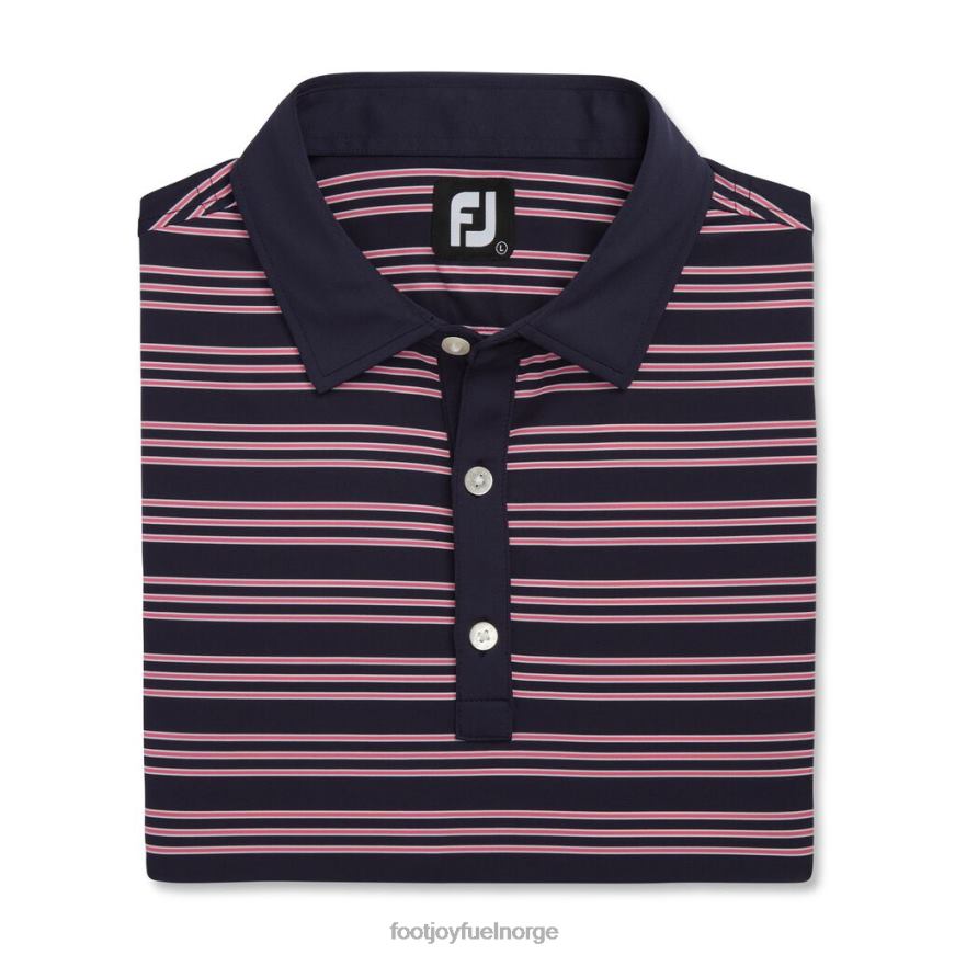 trio stripe lisle self krage marine R6P2F1753 marinen Footjoy