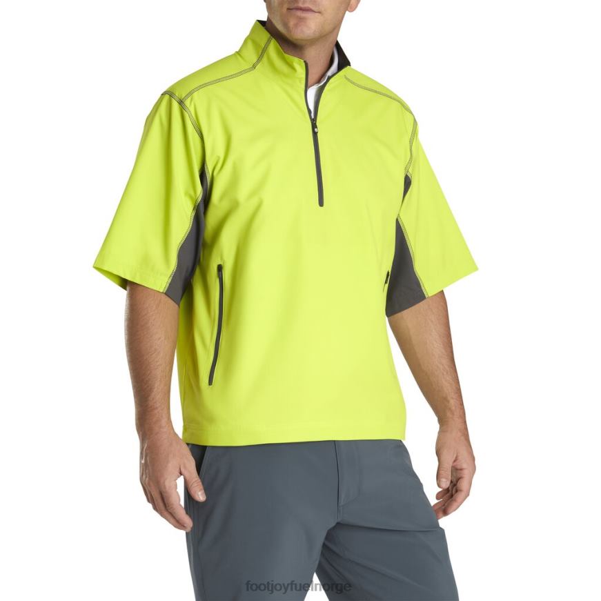 kortermet sport vindskjorte lime-kull R6P2F2130 kalk-kull Footjoy