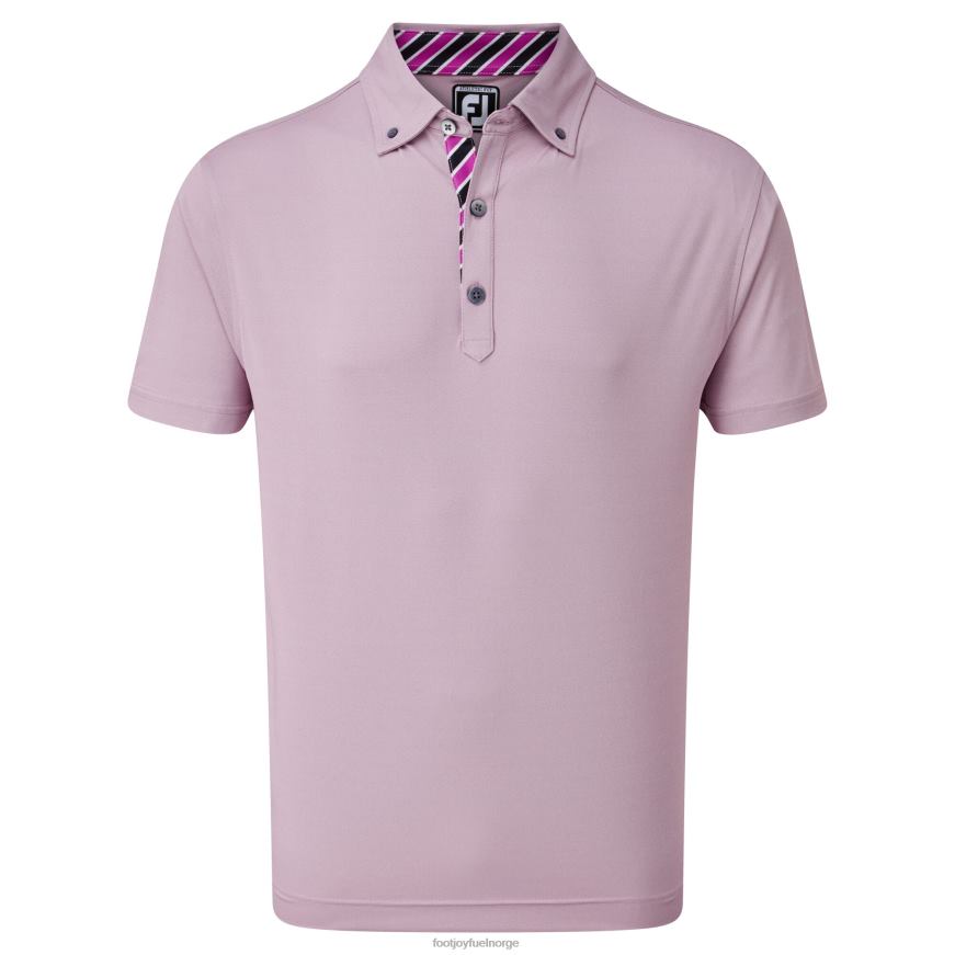 birdseye jacquard med stripekant morbær R6P2F457 morbær Footjoy