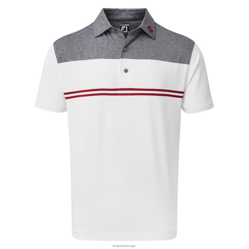 lyngfargeblokk lisle ytelsesskjorter marine-hvit-rød R6P2F1263 marine-hvit-rød Footjoy